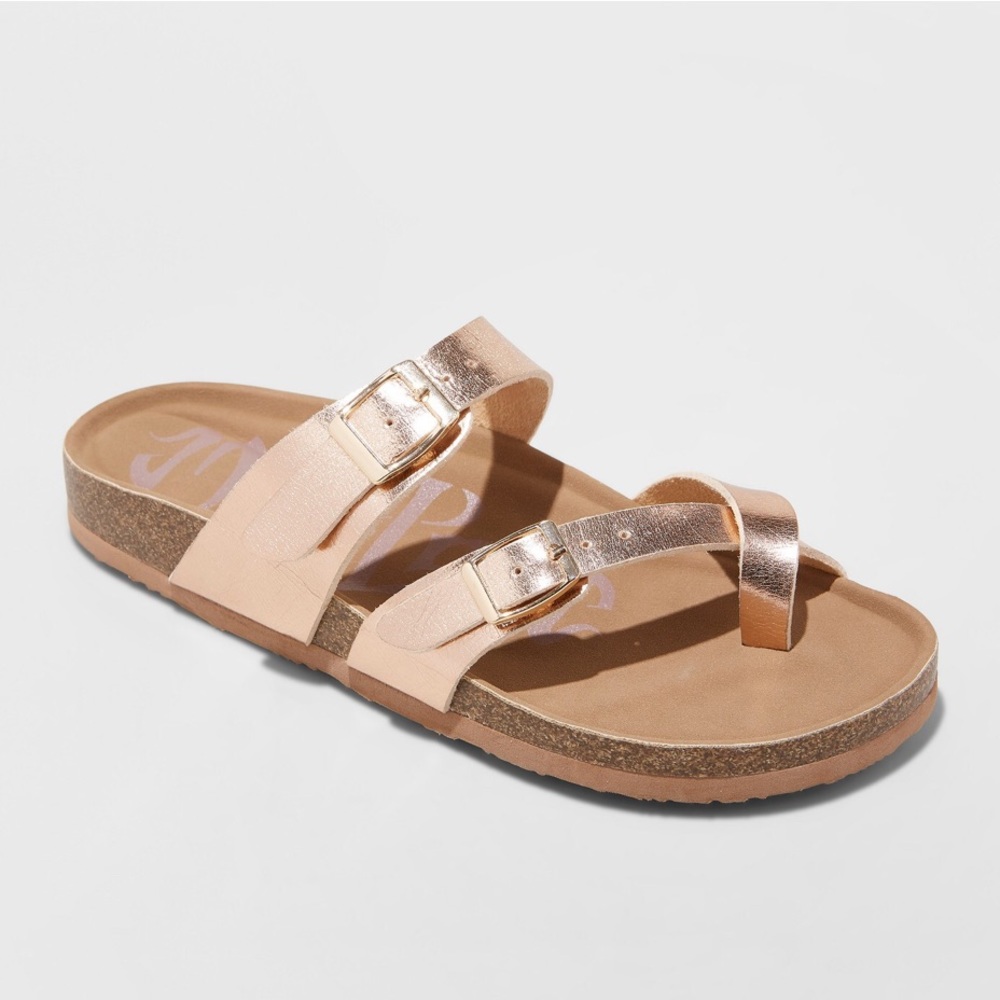 NWT rose gold sandals